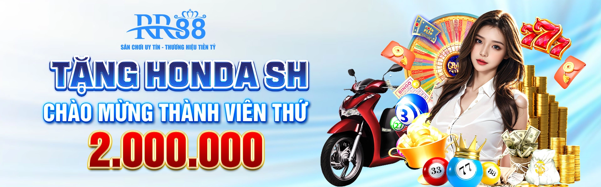 banner rr88 tặng honda sh